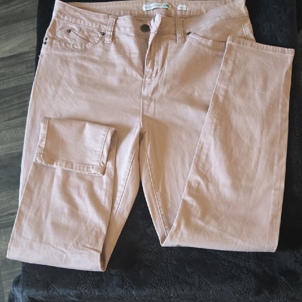 YMI Straight Leg Pink Jeans with Soft Finish
